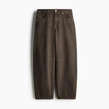 Vintage Solid Denim Jacket Pants Sets Women O-neck Single Breasted Long Sleeve Coat Wide Leg Trousers 2025 Jeans Outfits Street