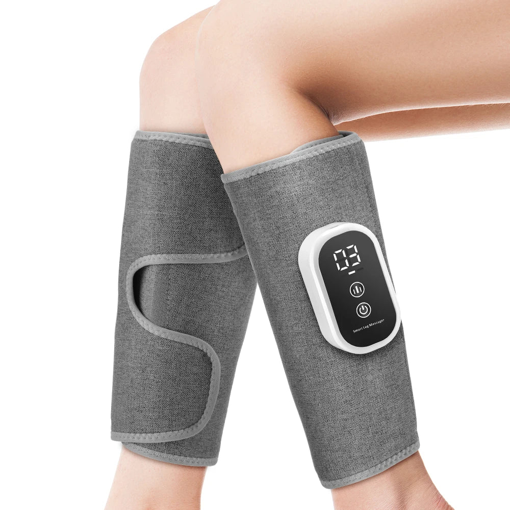 3 Gears 3 Modes Leg Calf Massager Cordless Air Pressure Massager for Fitness Office Gym Muscle Relaxation 15Min Timer