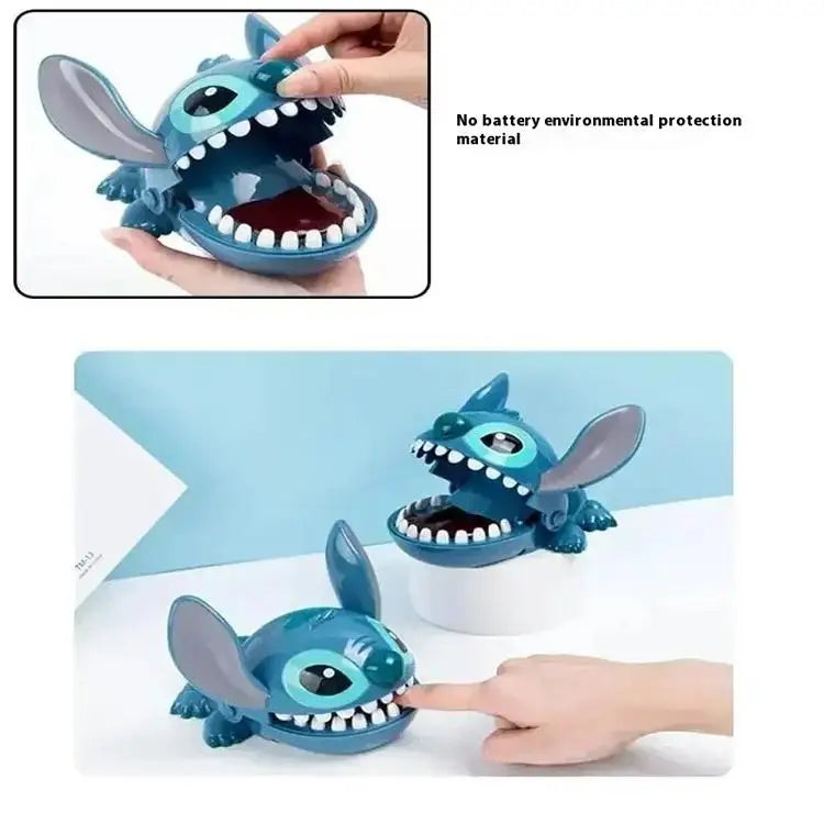 Stitch Biting Finger Prank Toy Funny Interactive Game Cute Stress Relief Desk Decor for Kids Adults Halloween Trick