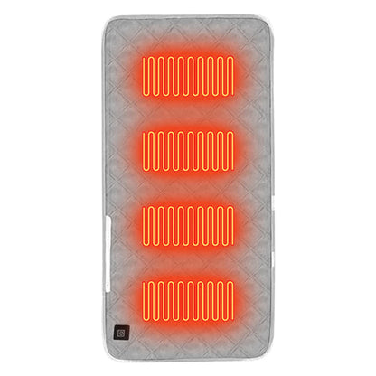 4 Heated Areas Camping Chair Heated Mat Winter USB Electric Blanket 3 Levels Rechargeable Heater Cushion for Outdoor Travel