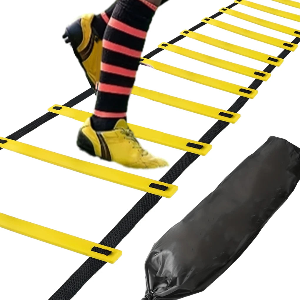 Agility Speed Ladder Nylon Straps Marking Discs Exerciser Resistance Drag Parachutes Sports Running Warm-Up Training Ladder Tool