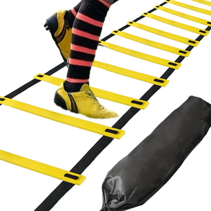 Agility Speed Ladder Nylon Straps Marking Discs Exerciser Resistance Drag Parachutes Sports Running Warm-Up Training Ladder Tool