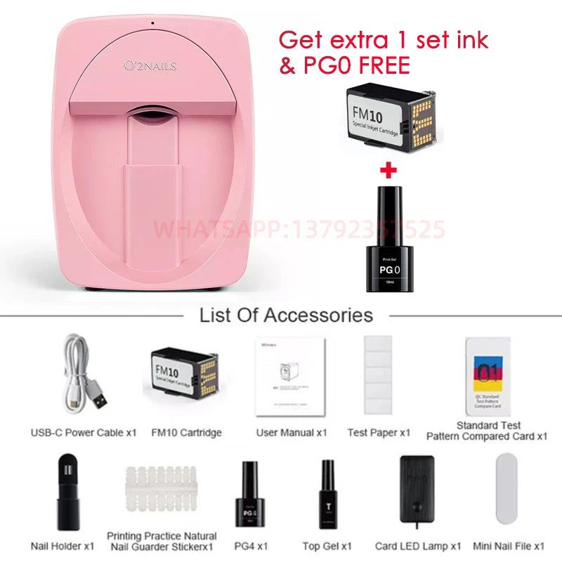 2024 Portable automatic 3d nail printer digital nail printer machine M1 for nail spa and nail salons professional nail printer