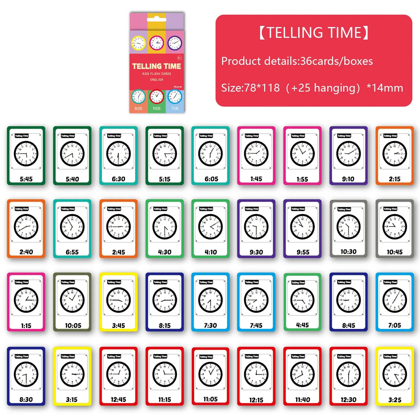 Montessori Alphabet Flashcards for Kids 3-14 Years, 36 Cards x 8 Themes, Educational Toys, Reading/Writing Learning Games Gift