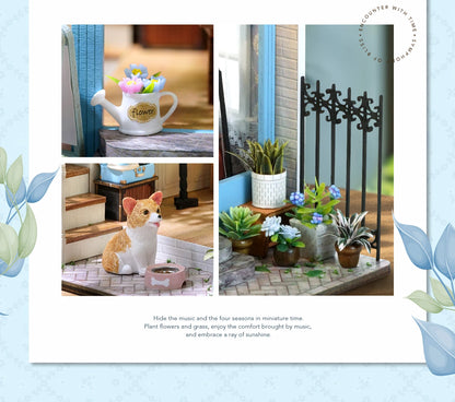 Handmade Wooden Miniature Doll House Kit 3D Puzzle Assembled Building Model Kit With LED Light DollHouses Toy For Christmas Gift