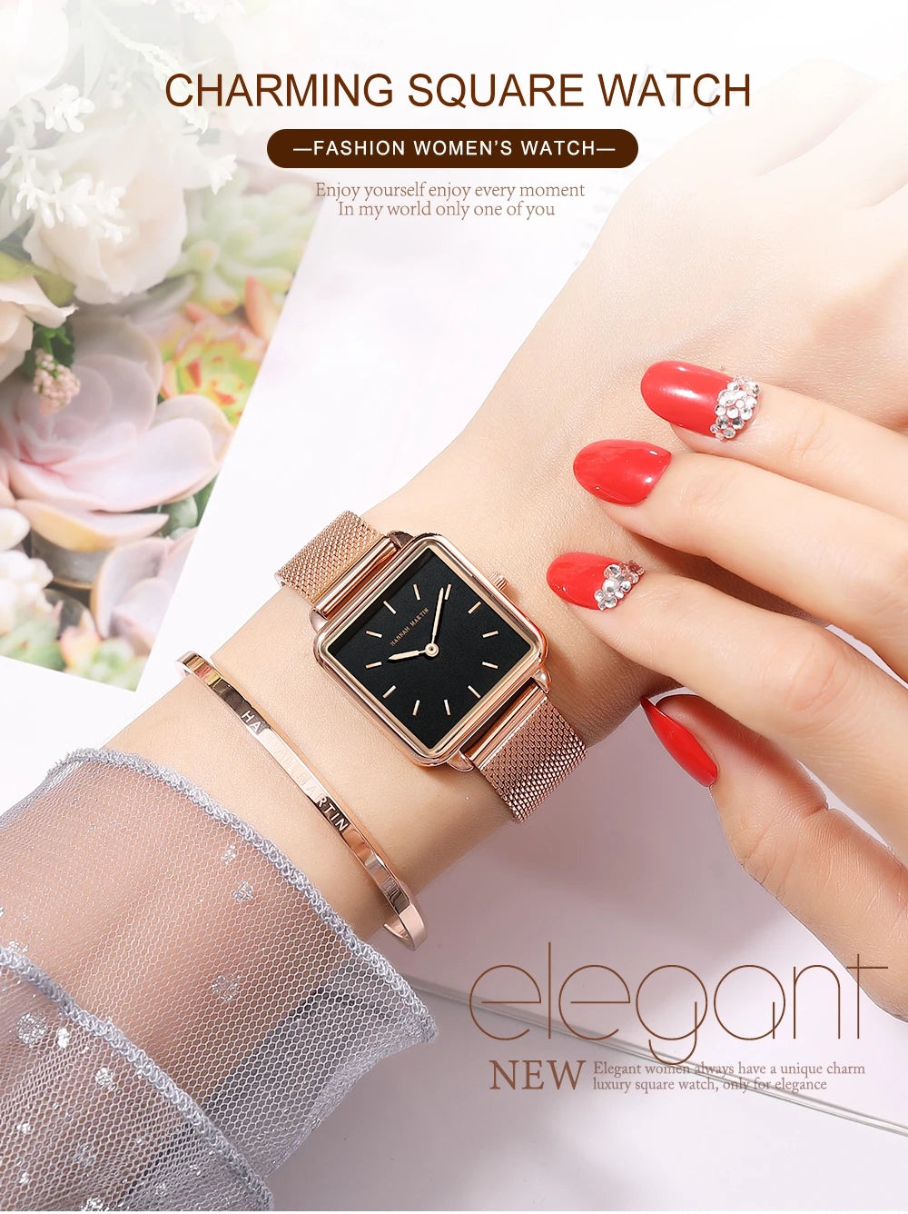 Simple Design Stainless Steel Strap Quartz Machine Core 3ATM Waterproof Wrist Watch Multifunctional Dropshipping Women's Watches