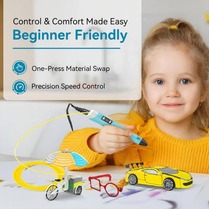 SUNLU SL-200 3D Printing Pen Support ABS/ PLA Filament 1.75MM DIY 3D Printer Materials Best Gifts for Kids & Children