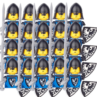 Military Building Blocks Medieval Solider Figures Gifts Toys Weapons Shield Holy Roman Saint Lazarus Jerusalem Knight Legion MOC