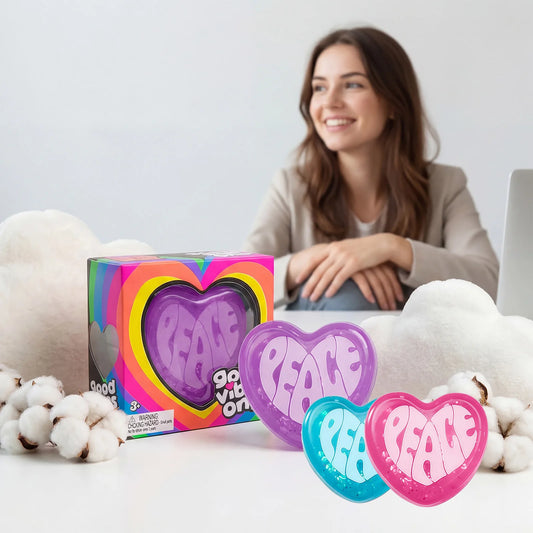 【In Stock】Needoh Heart Squishy Toy Blind Box Cute Heart Shape Stress Relief Soft Slow Rebound Fun Portable Toy Surprise Toy Gift
