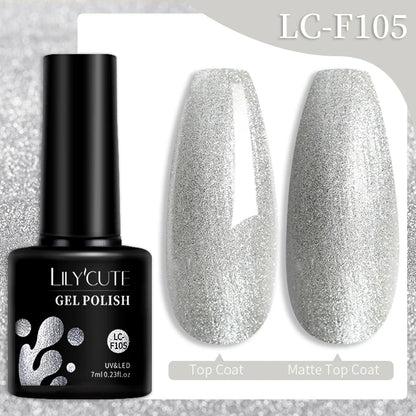 LILYCUTE 7ml 9D Cat Magnetic Gel Nail Polish Iridescent Magnet Semi Permanent Soak Off UV LED Manicure For Nail Art Gel Varnish