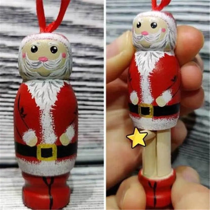 Christmas Novel DIY Holiday Hanging Christmas Tree Decoration Funny Santa Ornament Party Decors