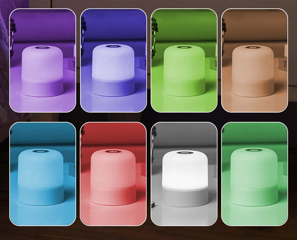 Touch LED Night Light USB Table Lamps Rechargeable Dimmable Bedside Light for Bedroom Decor Home Christmas Gift Child Night Lamp