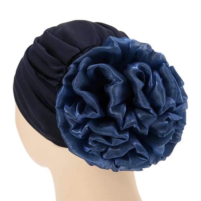 Women's Hats Spring Summer Floral Beanie Hat Muslim Stretch Turban Hat Cap Hair Loss Headwear Hijib Cap