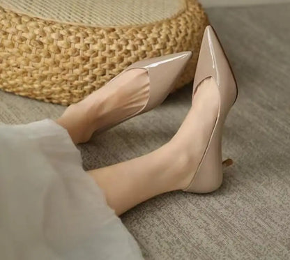 Shoes for Woman Blue Women's Summer Footwear Black Formal with Medium Heels Stilito Chic and Elegant Genuine Mark Shoe