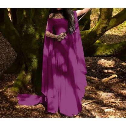 Renaissance Medieval Thin Dress Plus Carnival Halloween Costume for Women Festival Cosplay Party Dress Plus Size S-5XL