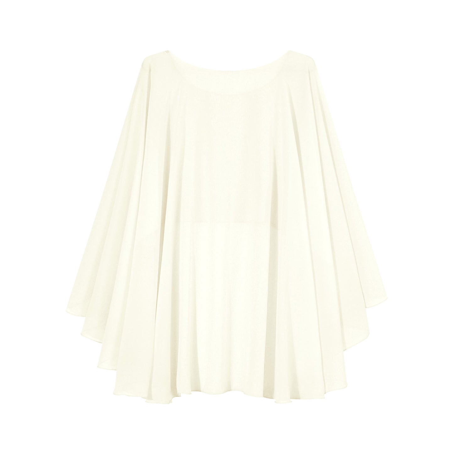 Women Chiffon Solid Pullover Capes Shawl Hi-low Hem Thin Soft Shrug Ponchos for Wedding Bridal Bridesmaid Evening Party Dress