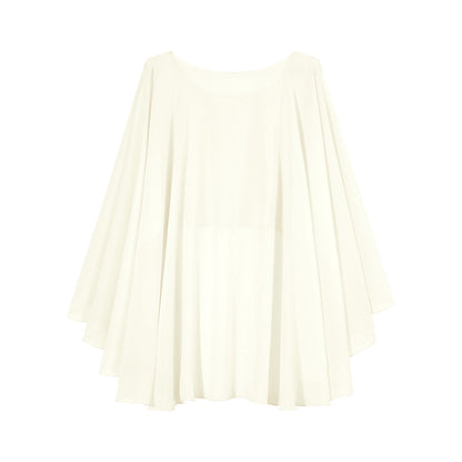 Women Chiffon Solid Pullover Capes Shawl Hi-low Hem Thin Soft Shrug Ponchos for Wedding Bridal Bridesmaid Evening Party Dress