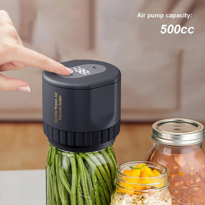Electric Mason Jar Vacuum Sealer BPA Free Cordless Food Storage Vacuum Sealer with Mason Jar Lids Odorless Attachment