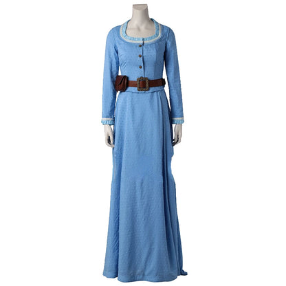 Dolores Abernath Cosplay Costume Women Dress Christmas Halloween Uniform Outfit Cosplay Costume Customize Blue Long Dress