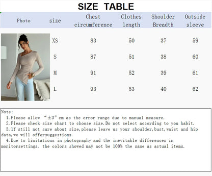 Autumn and winter daily simple elegant date out of the street solid color long sleeve waist troops in the hem tight T-shirt