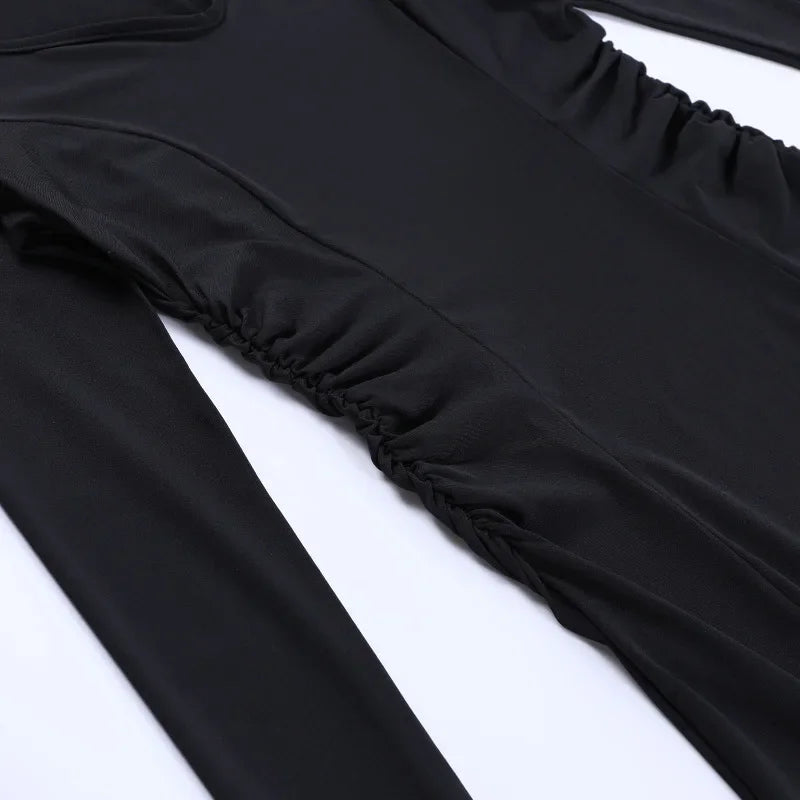 Cosplay Wednesday Dress Lady Halloween Costume for Women Sexy Long Fishtail Skirt Female Pagoda Sleeve Christmas Family Part # 1