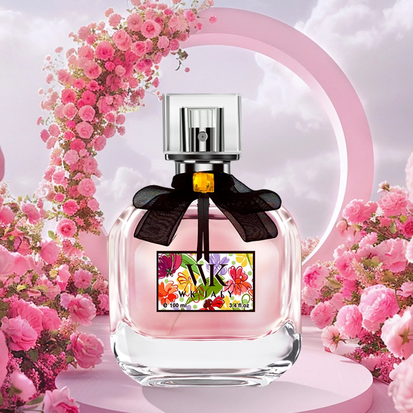 WK JALY Floral Drunk Eau De Parfum Spray, Women's Perfume, With Notes of Rose, Sandalwood, Long Lasting Fruity Fragrance, 100ml