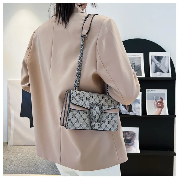 Fashion Popular Women's Bag Trend Brand Retro Chain Shoulder Bag High Quality Ladies Crossbody Bag Designer Luxury Handbag