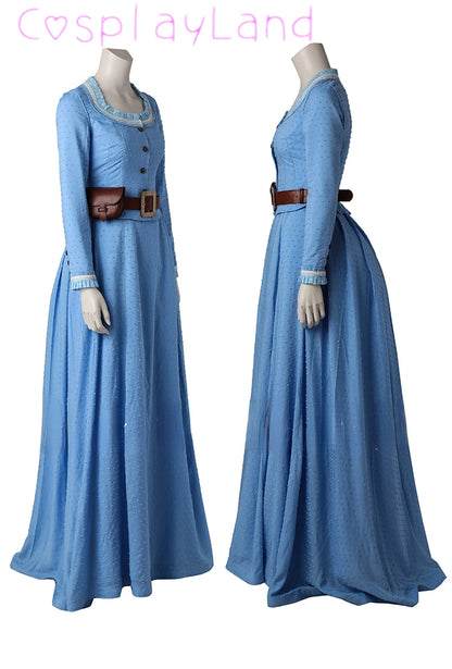 Dolores Abernath Cosplay Costume Women Dress Christmas Halloween Uniform Outfit Cosplay Costume Customize Blue Long Dress