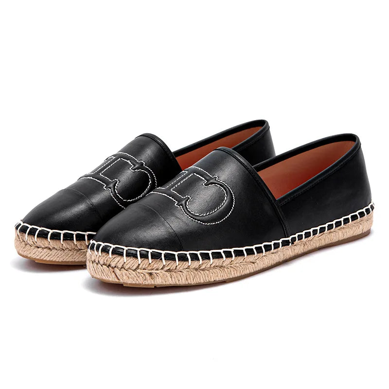 Womens Sneakers Round Toe Lace-up Flat Stylish Leather Casual Shoe Comfortable Women Vulcanized Shoes
