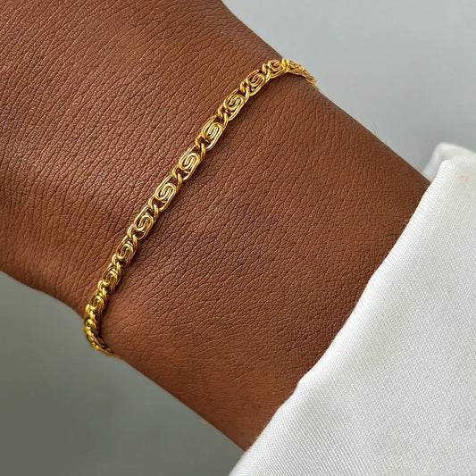 FTCY Stainless Steel Chain Bracelet for Women Gold Color Lightweight Luxury Women's Bracelet Foot Ankle Jewelry Accessories