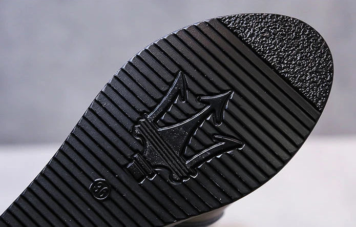 Knee Thigh High New In Women's Boots Genuine Leather Fur Long Shoes for Women Winter 2025 Wedges Chunky Platform Heeled Black