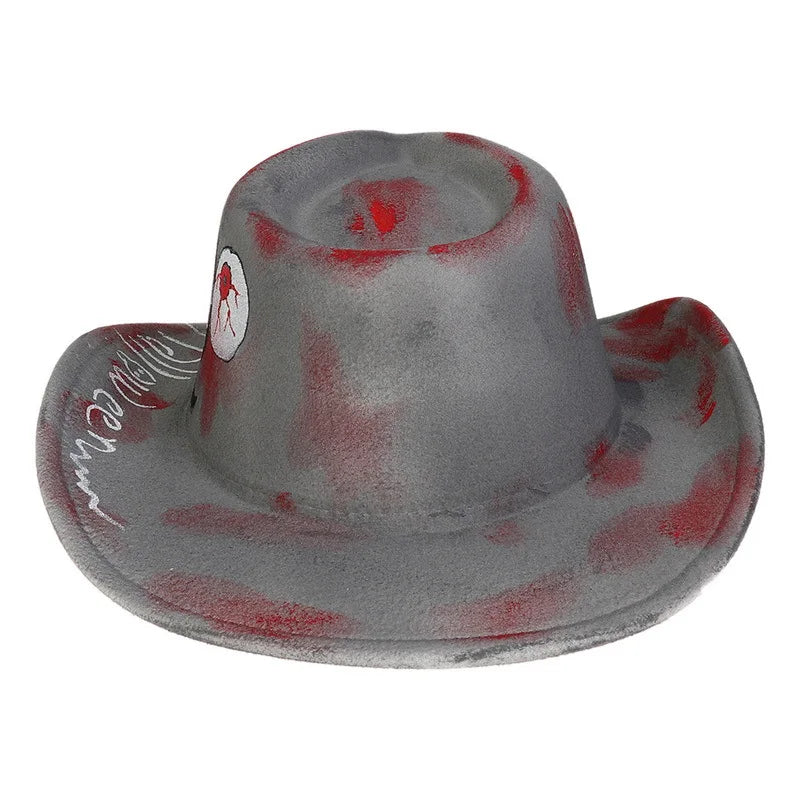 EtherealBe Halloween Cowboy Hat for Adults - Spooky Style