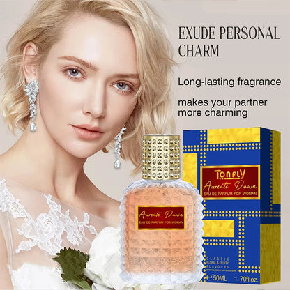 New Women's High-end Perfume Floral Fragrance 50ml Rivet Perfume Fresh Charm Lemon Orange Rose Eau De Toilette Pheromone
