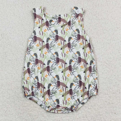 Hot Sale Baby Infant Boys Rompers Onesie Camo Duck Short Sleeve Rompers Boutique Kids Designer Clothes Boys Bubble Rompers New