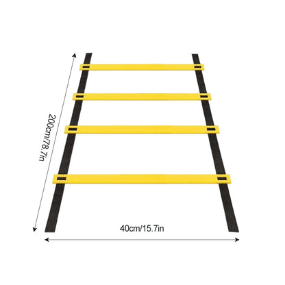 Agility Speed Ladder Nylon Straps Marking Discs Exerciser Resistance Drag Parachutes Sports Running Warm-Up Training Ladder Tool