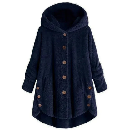 Autumn Winter Coat Women Warm Teddy Bear Coat Wool Jacket Female Plush Coat Hooded Jacket New Women's Coats Solid Color Jacket