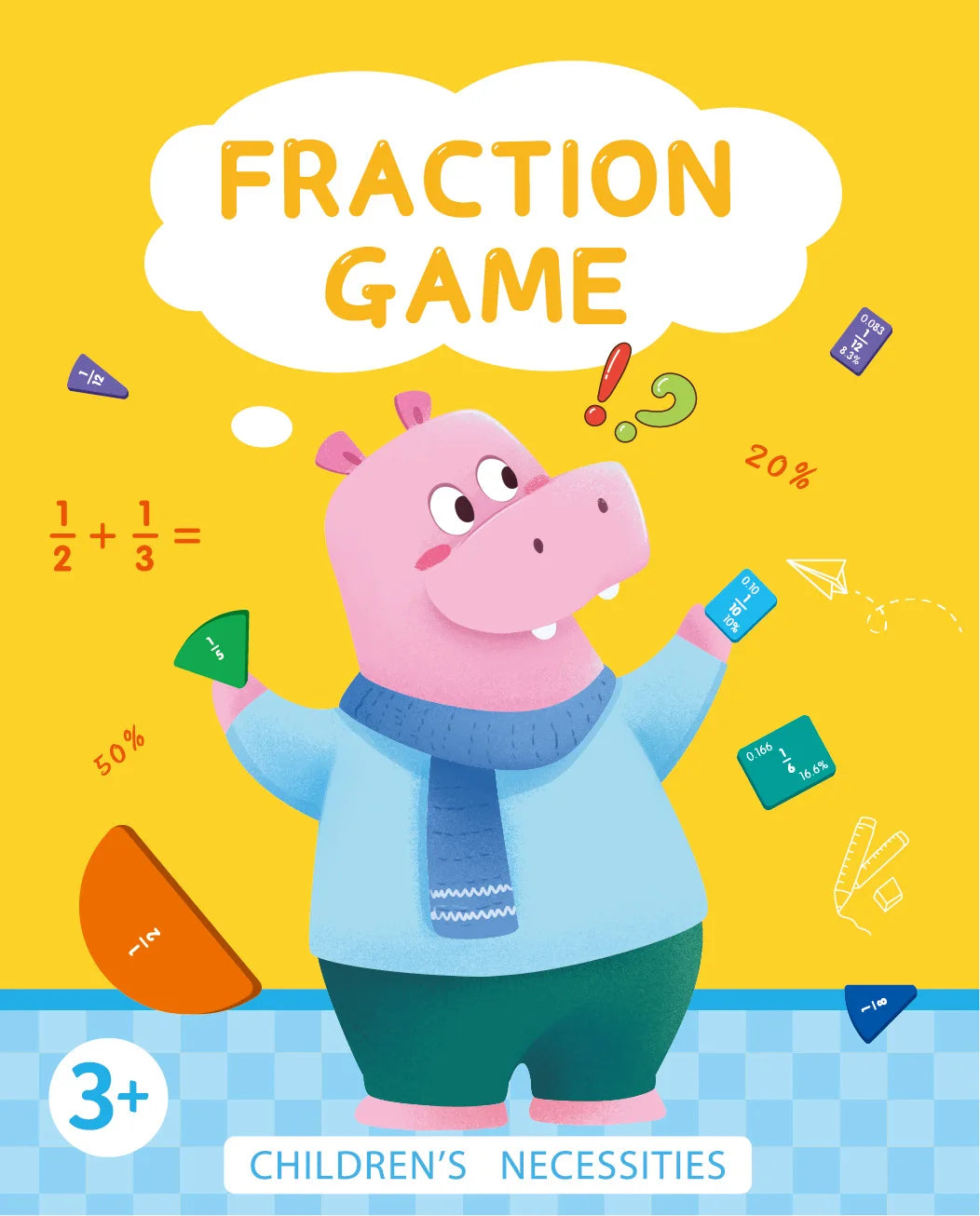 Magnetic Fraction Learning Nuclear Denominator Cognition Addition and Subtraction Operation Demonstration Lower Grade Teaching
