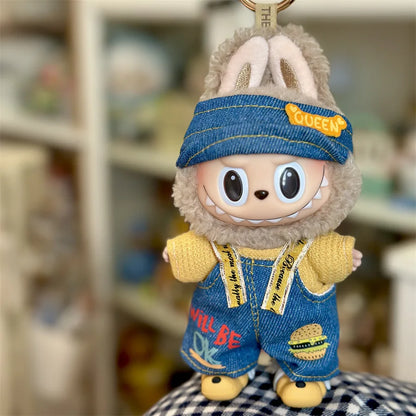 2025 New Labubu 17cm Doll Clothes Outfit Accessories for Korea Kpop Exo Labubu V1 V2 Idol Cool Handsome Clothing Gift