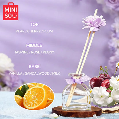 MINISO Minimalist Floral Art Series Non Fire Aromatherapy Gardenia Long lasting Home Air Freshener Decoration Fragrance