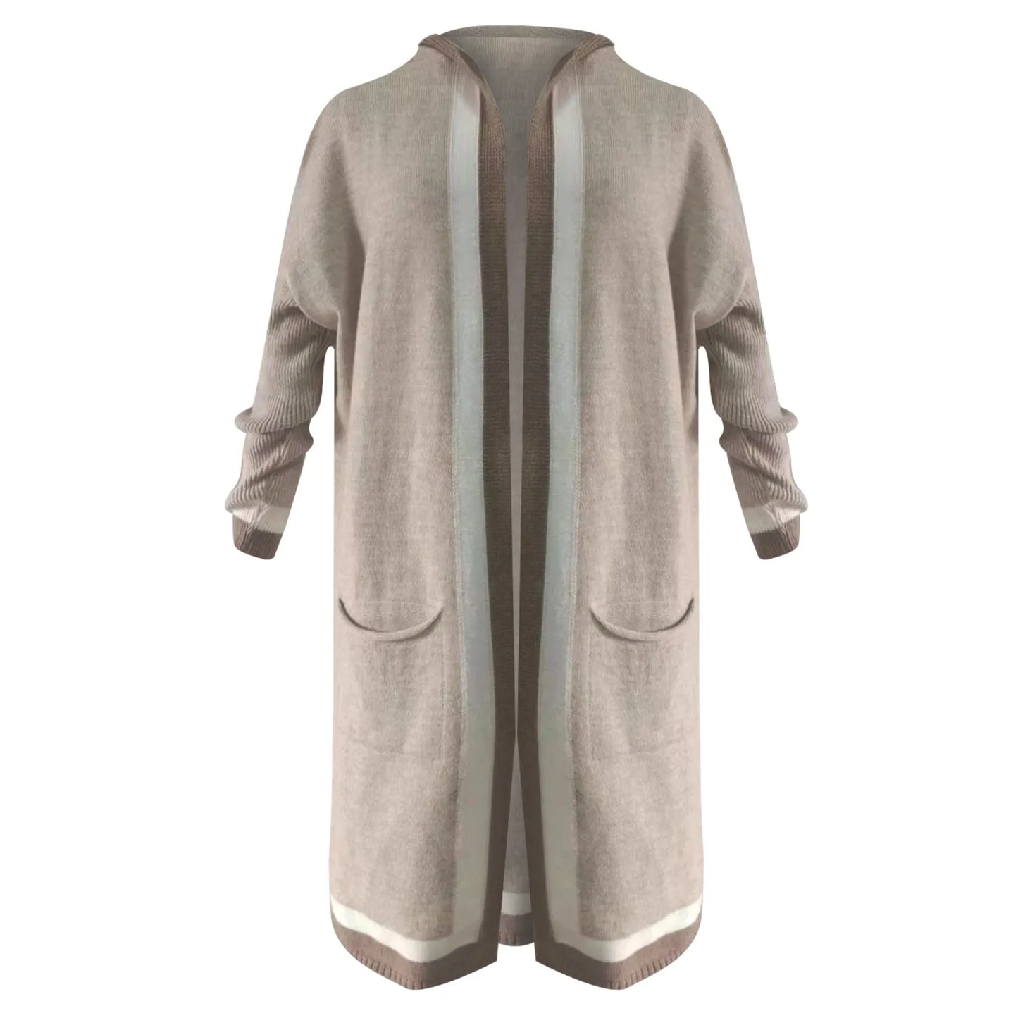 Women's Casual Hooded Sweater Cardigan Coat Chic Warm Loose Fit Streetwear Long Sweater Knitted Cardigan Autumn Winter Oversized