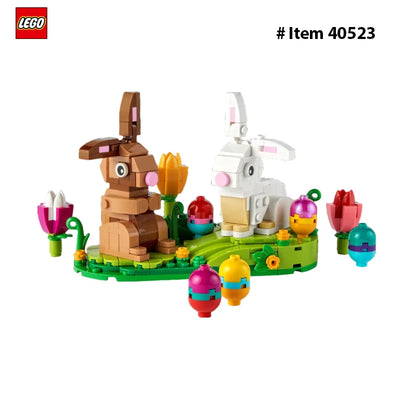 LEGO  40523 Easter Rabbits Display Building Toy Set, Includes Colorful Easter Eggs and Tulips, Easter Decorations