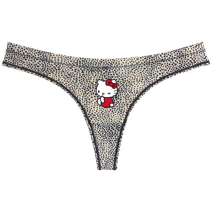 EtherealBe Hello Kitty Leopard Thong Underwear Set