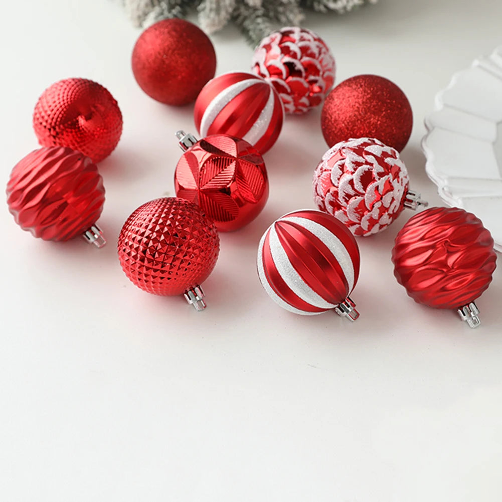 12PCS 6CM Christmas Ball Ornaments Tree Decorations For Holiday Wedding Party Christmas Ball Set Christmas Tree Decor Pendant