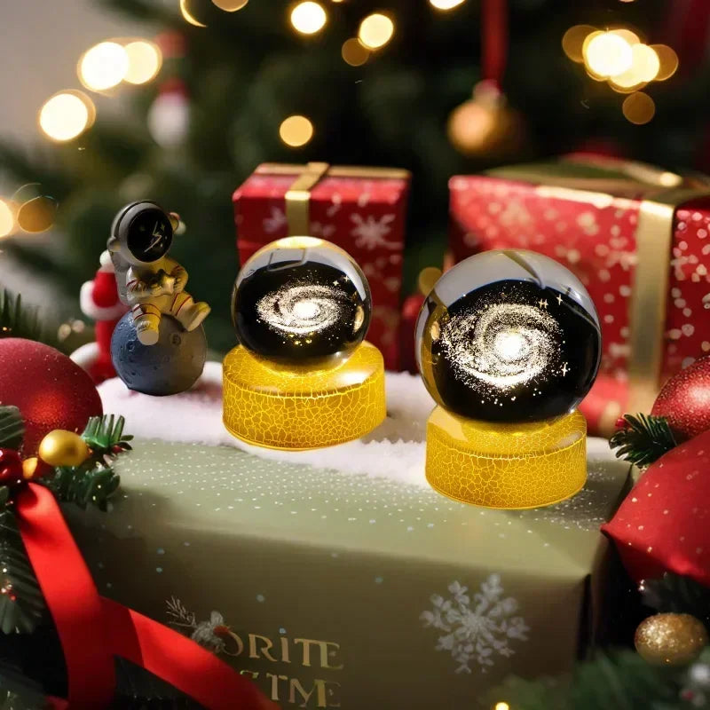 Night Light Creat Crystal Ball USB With Milky Way galaxy LED Children Night Lamp For Bedroom Ambient Light Christmas Gift