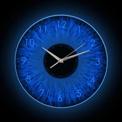 Blue Eyes Iris Opticianry Wall Clock Weird Macro Reptilian Eyeballs Eye Designed Home Decor Clock Eye Doctor Ophthalmology Gifts
