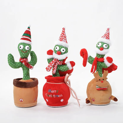 33cm Cactus Plush Toy Dancing Talking Cactus Lifelike Toy Kawaii Plush Glowing Cactus Doll Decoration Christmas Gift Collection