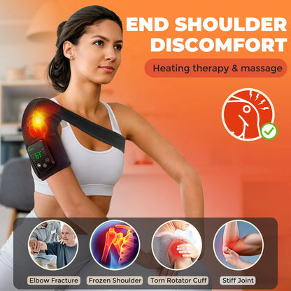 Electric Heating Knee Massager 3 in 1 Joint Elbow Shoulder Pain Reliever Thermal Vibration Physical Therapy Massage Knee Warmer