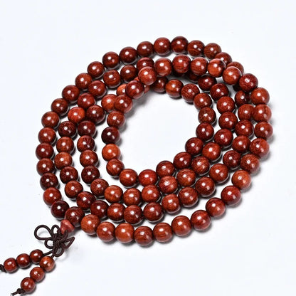 African Lobular Red Sandalwood Beads Zambia Red Sandalwood Hand String 8mm 108 Rosary Beads Men's and Women's Bracelet Wholesale