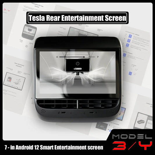Android 12 7 inch Smart Screen Car Radio 2+32g for Tesla Model 3 Y Rear Seat Multimedia Display Wireless Car-play Smart Screen