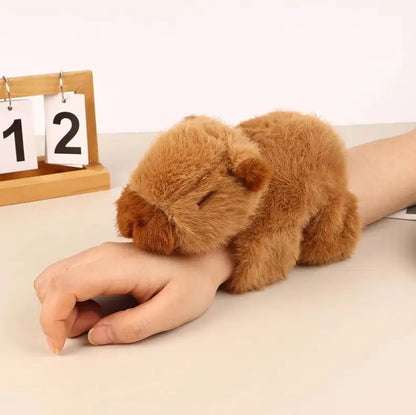 New Capybara Clap Circle Toys Slap Snap Wrap Wristband Bracelet Capybara Plush Hand Ring Fun Pop Circles Kids Christmas Gift